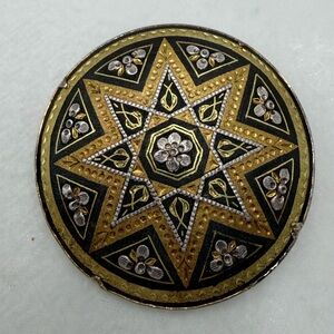 Vintage Damascene Spanish Brooch